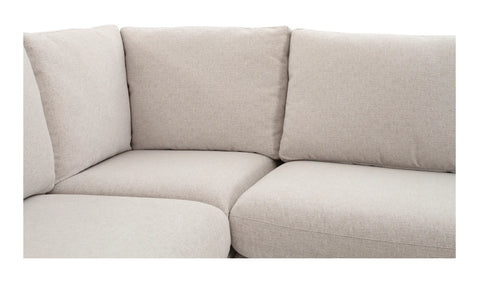 Fable Slipcover Dining Banquette L-Shape Beige 96 in.