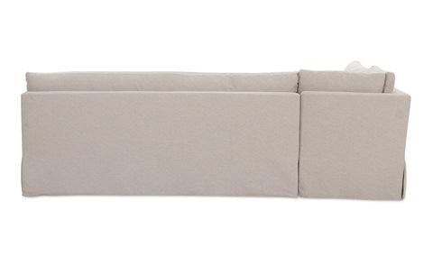 Fable Slipcover Dining Banquette L-Shape Beige 100.5 in.