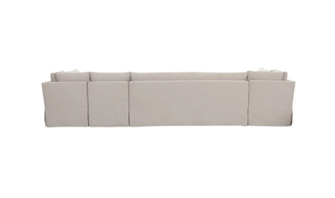Fable Slipcover Dining Banquette U-Shape Beige 154 in.