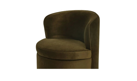 Dane Swivel Dining Chair Faux Green Mohair