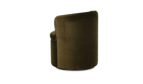 Dane Swivel Dining Chair Faux Green Mohair