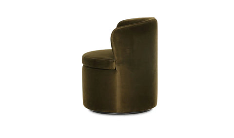Dane Swivel Dining Chair Faux Green Mohair