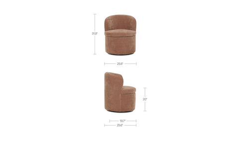 Dane Swivel Dining Chair Heritage Pink