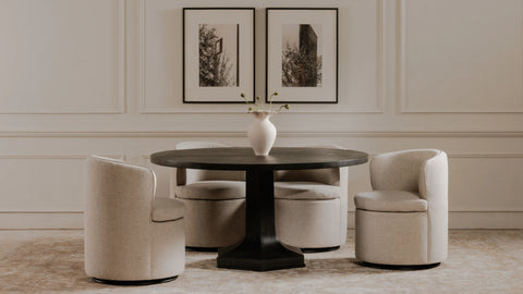 Dane Swivel Dining Chair Oatmeal
