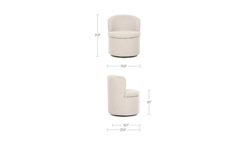 Dane Swivel Dining Chair Oatmeal