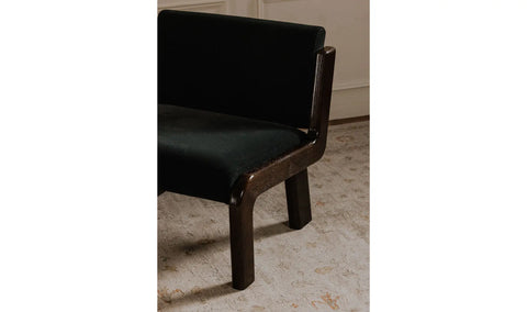 Edie Accent Chair Black Faux Mohair