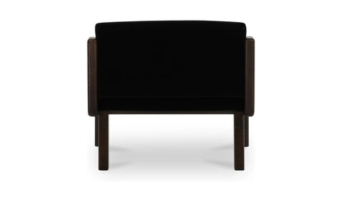 Edie Accent Chair Black Faux Mohair
