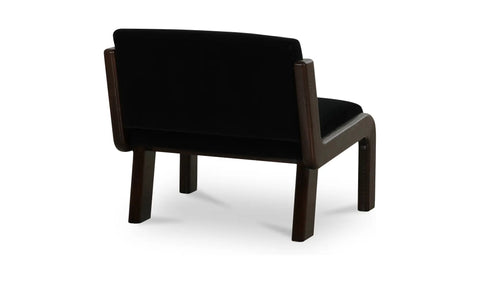 Edie Accent Chair Black Faux Mohair