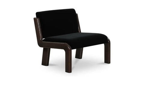 Edie Accent Chair Black Faux Mohair