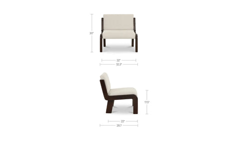 Edie Accent Chair Flecked Ivory