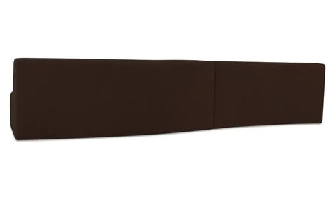 Naomi 2 Piece Wave Modular Sectional Dark Brown