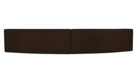 Naomi 2 Piece Concave Modular Sectional Dark Brown