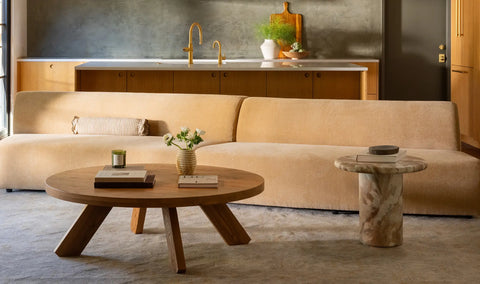 Naomi 2 Piece Convex Modular Sectional Golden Yellow