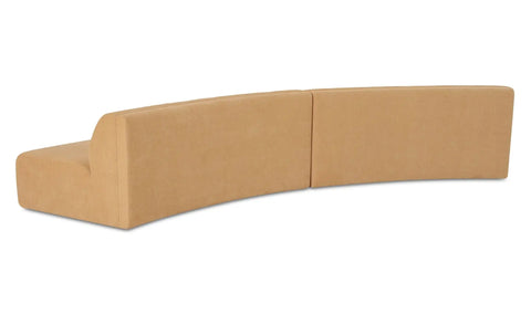 Naomi 2 Piece Convex Modular Sectional Golden Yellow