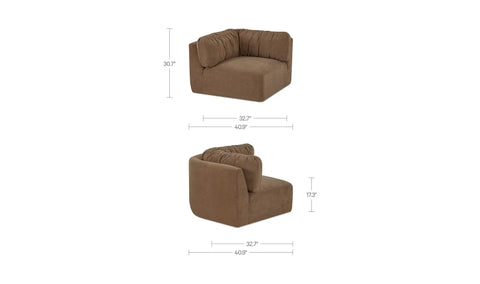 Matina Corner Chair Taupe