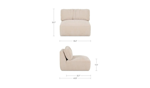 Matina Slipper Chair Oatmeal