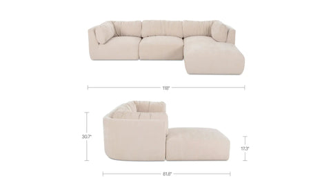 Matina Lounge Modular Sectional Oatmeal