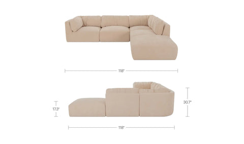 Matina Dream Modular Sectional Oatmeal