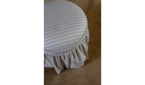 Heidi Storage Ottoman Beige Stripe