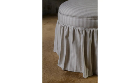 Heidi Storage Ottoman Beige Stripe