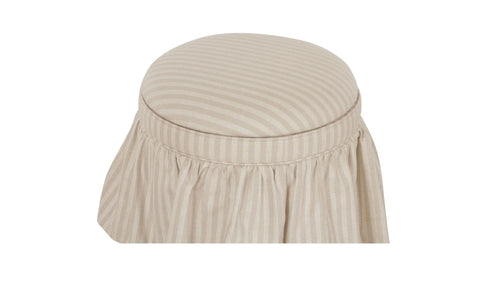 Heidi Storage Ottoman Beige Stripe