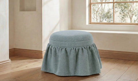 Heidi Storage Ottoman Light Blue