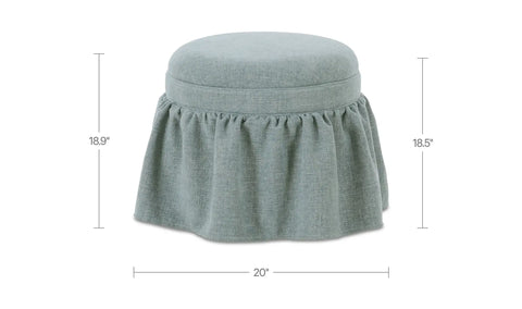 Heidi Storage Ottoman Light Blue