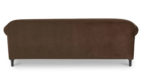 Harmony Sofa Dark Brown Faux Mohair