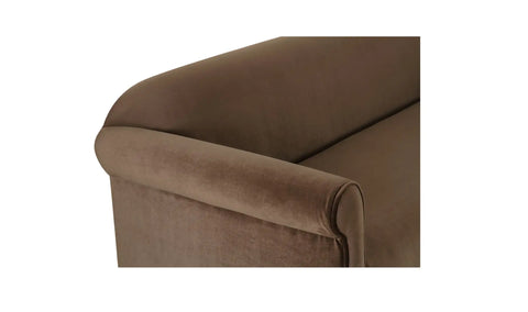 Harmony Sofa Dark Brown Faux Mohair