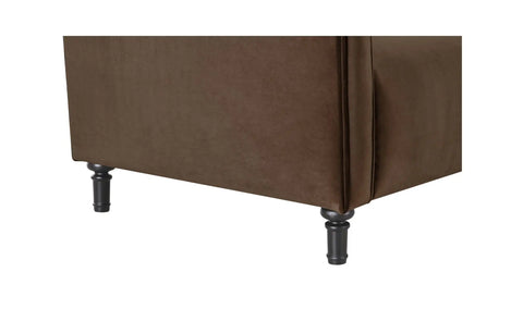Harmony Sofa Dark Brown Faux Mohair