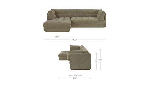 Mischa Left Sectional Sage Green