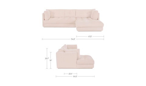 Mischa Sectional Right Beige