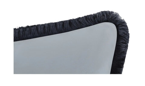 Yasmin Lumbar Cushion Light Blue Faux Mohair