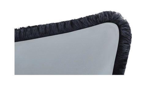 Yasmin Square Cushion Light Blue Faux Mohair