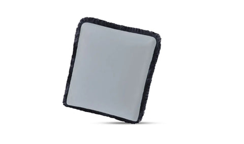 Yasmin Square Cushion Light Blue Faux Mohair