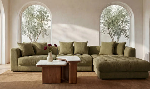 Davie Left Arm Facing Chair Olive