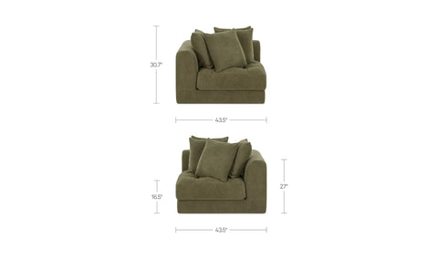 Davie Corner Chair Olive