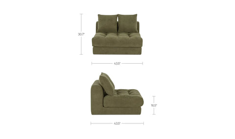 Davie Slipper Chair Olive
