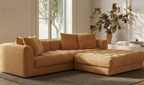 Davie Ottoman Golden Yellow