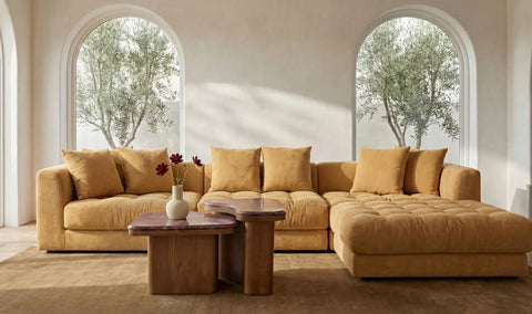 Davie Lounge Modular Sectional Golden Yellow