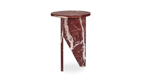 Grace Accent Table Rosso Levante Marble