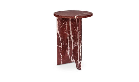 Grace Accent Table Rosso Levante Marble