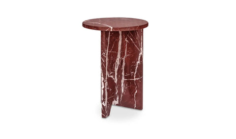 Grace Accent Table Rosso Levante Marble