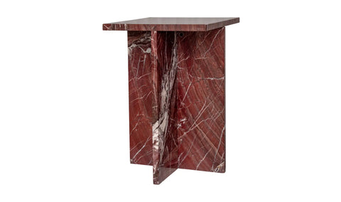 Blair Accent Table Rosso Levanto Marble