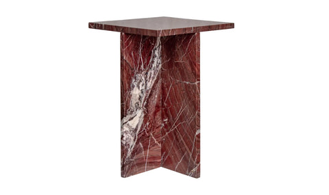 Blair Accent Table Rosso Levanto Marble