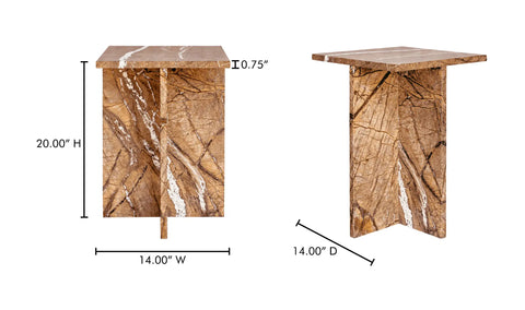 Blair Accent Table Golden Forest Marble