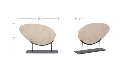 Galen Sculpture Botticino Beige Marble
