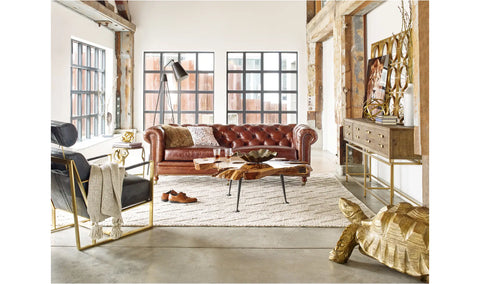 Birmingham Sofa Dark Brown Leather