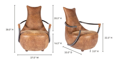 Carlisle Club Chair Brown