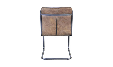 Ansel Dining Chair Grazed Brown Leather - Set Of Two